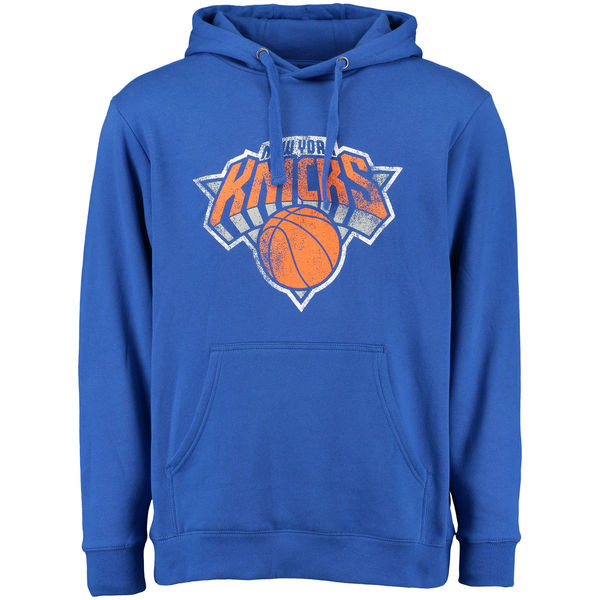  Men New York Knicks Distressed Hoodie Blue->utah jazz->NBA Jersey